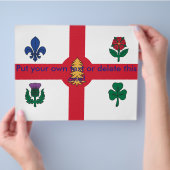 Flyer with Flag of Montreal, Canada (Hand)