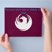 Flyer with Flag of Phoenix, Arizona (Hand)