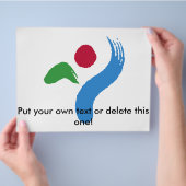 Flyer with Flag of Seoul, South Korea (Hand)