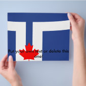 Flyer with Flag of Toronto, Canada (Hand)