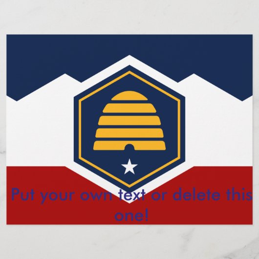 Flyer with Flag of Utah, USA (Voorkant)