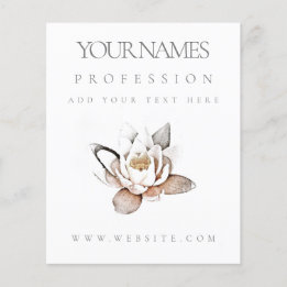 FLYER : ZAKELIJKE PROMOTIE : WITTE LOTUS