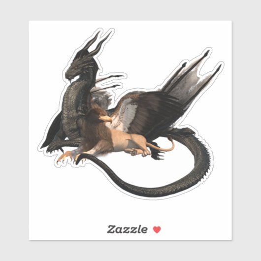 Flyers Draak Griffin Mythologische Wezens Sticker (Vel)