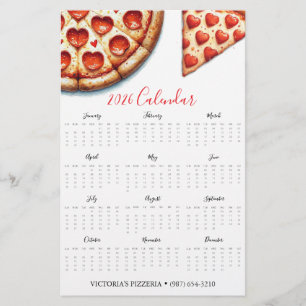 Flyers Pizza Restaurants 2025 Kalender