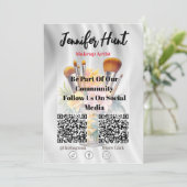 Flyers tendance médias sociaux QR Code Invitation (Debout devant)