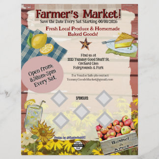Flyers voor evenementen op de boerenmarkt (geen AI Briefhoofd