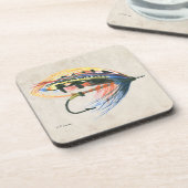 FlyFishing Lure Art Salmon Fly Lure Bier Onderzetter (Linkerzijde)