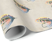 FlyFishing Lure Art Salmon Fly Lure Cadeaupapier (Rol Hoek)