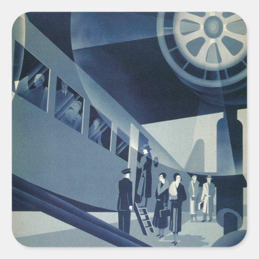 Flyg Med A-B Aerotransport Vierkante Sticker (Voorkant)