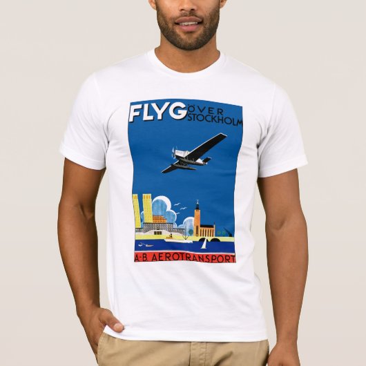 Flyg over Stockholm T-shirt (Voorkant)
