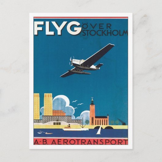 FLYG Stockholm Zweden Briefkaart (Voorkant)
