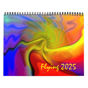 Flying 2025 Trippy Abstracte kunstkalender Kalender