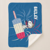 Flying Ace Snoopy on Ice Pop Sherpa Deken (Voorkant)