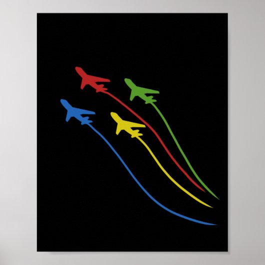 Flying Airplanes Funny Aviation Aircraft Pilot Poster (Voorkant)