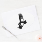 Flying Andean Condor Ovale Sticker (Envelop)