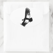 Flying Andean Condor Ovale Sticker (Tas)