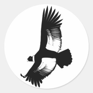 Flying Andean Condor Ronde Sticker