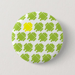 Flying Android Yellow Ronde Button 5,7 Cm