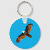 Flying Bald Eagle Bird Sleutelhanger (Achterkant)