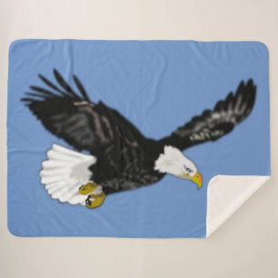 Flying Bald Eagle Sherpa Deken - Kies kleur