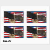 Flying Bald Eagle USA Patriottische Gift Rechthoekige Sticker (Vel)