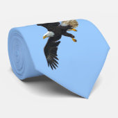 Flying Bald Eagle Wildife Foto 2 Stropdas (Opgerold)