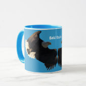 Flying Bald Eagle Wildlife Supporter Mug (Devant gauche)