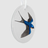 Flying Barn Swallow Acrylornament Ornament (voorkant)