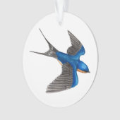 Flying Barn Swallow Acrylornament Ornament (voorkant)