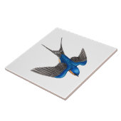 Flying Barn Swallow Art Tile Tegeltje (Zijkant)