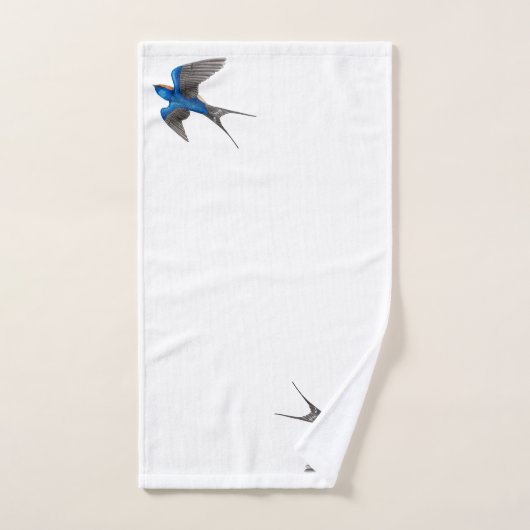Flying Barn Swallow Bird Art Bad Handdoek (Handdoek)