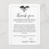 Flying Bat Gothic Wedding Bedankt dat je Kaart ont (Voorkant)