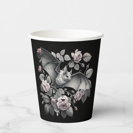 Flying Bat Halloween Papieren Bekers (Voorkant)