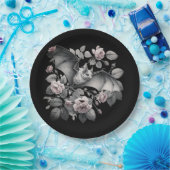 Flying Bat Halloween Papieren Bordje (Feest)