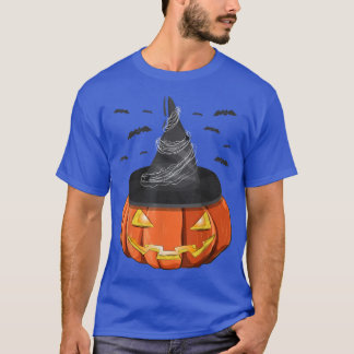 Flying Bat Jack O Lantern Witch Pet Halloween Spoo T-shirt