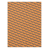 Flying Bats Black Oranje Happy Halloween Print Tafelkleed (Voorkant)