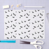 Flying Bats Black & White Gift Wrap Tissue Paper Tissuepapier (Craft)