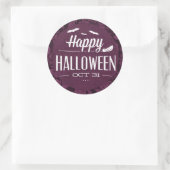 Flying Bats Happy Halloween Ronde Sticker (Tas)