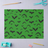 Flying Bats on Green Tissuepapier (Craft)