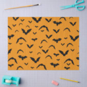 Flying Bats on Orange Tissue Paper Tissuepapier (Craft)