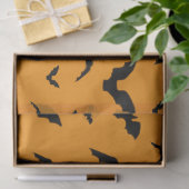Flying Bats on Orange Tissue Paper Tissuepapier (Geschenk)