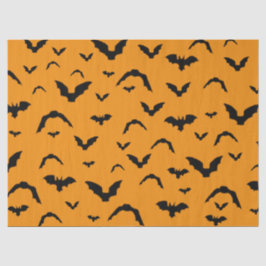 Flying Bats on Orange Tissue Paper Tissuepapier