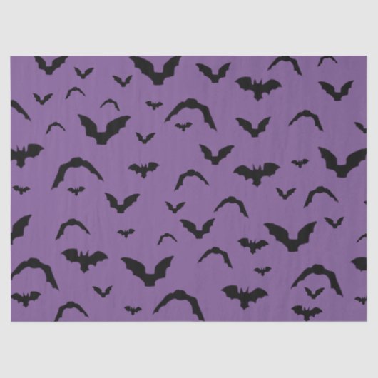 Flying Bats on Purple Tissue Paper Tissuepapier (Voorkant)