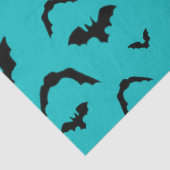 Flying Bats on Teal Tissue Paper Tissuepapier (Detail)