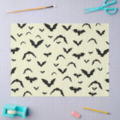Flying Bats on Yellow Tissue Paper Tissuepapier (Craft)