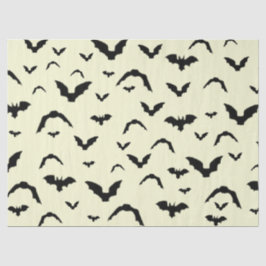 Flying Bats on Yellow Tissue Paper Tissuepapier