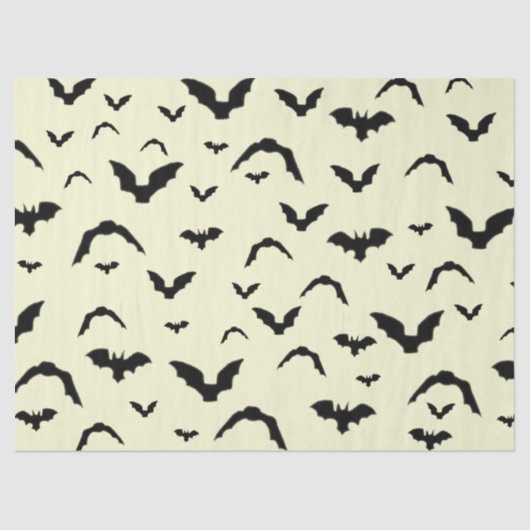 Flying Bats on Yellow Tissue Paper Tissuepapier (Voorkant)