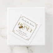 Flying Bee Metallic Gold Honey Label fancy border (In situ)