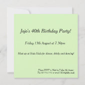 Flying Bees - Invitation personnalisée à la fête (Dos)