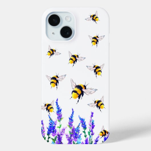 Flying Bees iPhone Case (Achterkant)